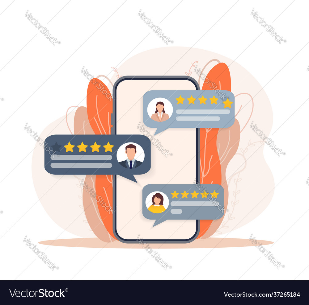 Customer review great design for any purposes vector image Customer review great design for any purposes