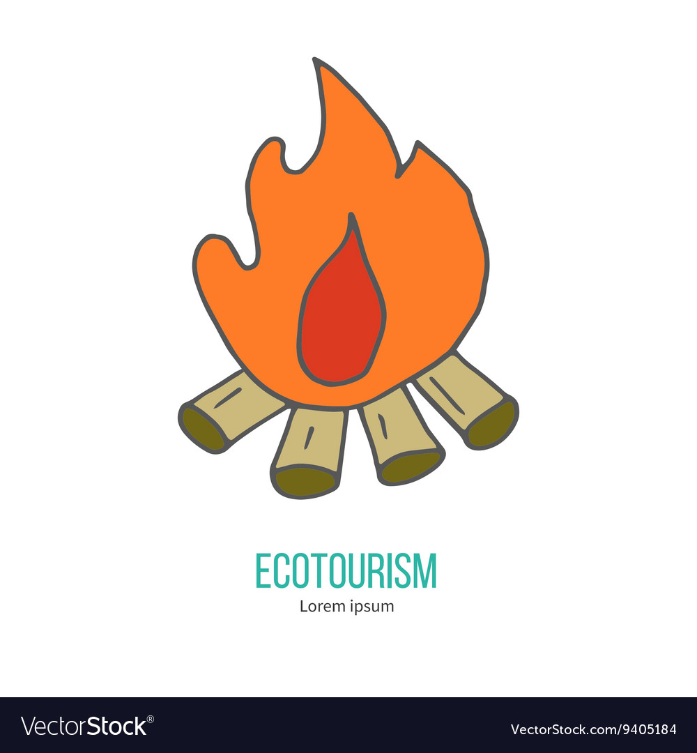 Ecotourism Design Element isoliert auf weiß