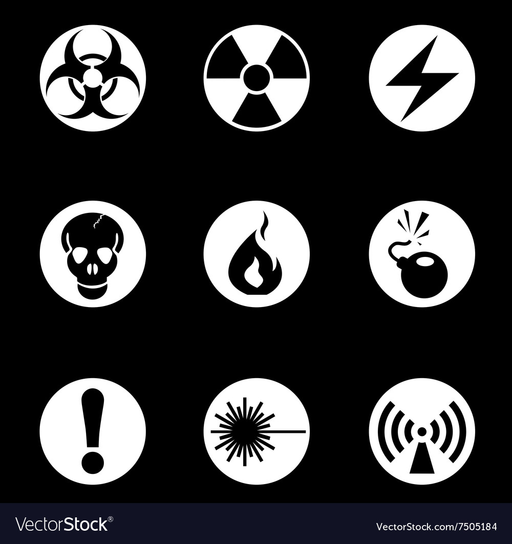 Hazard Sign Icons Royalty Free Vector Image - VectorStock