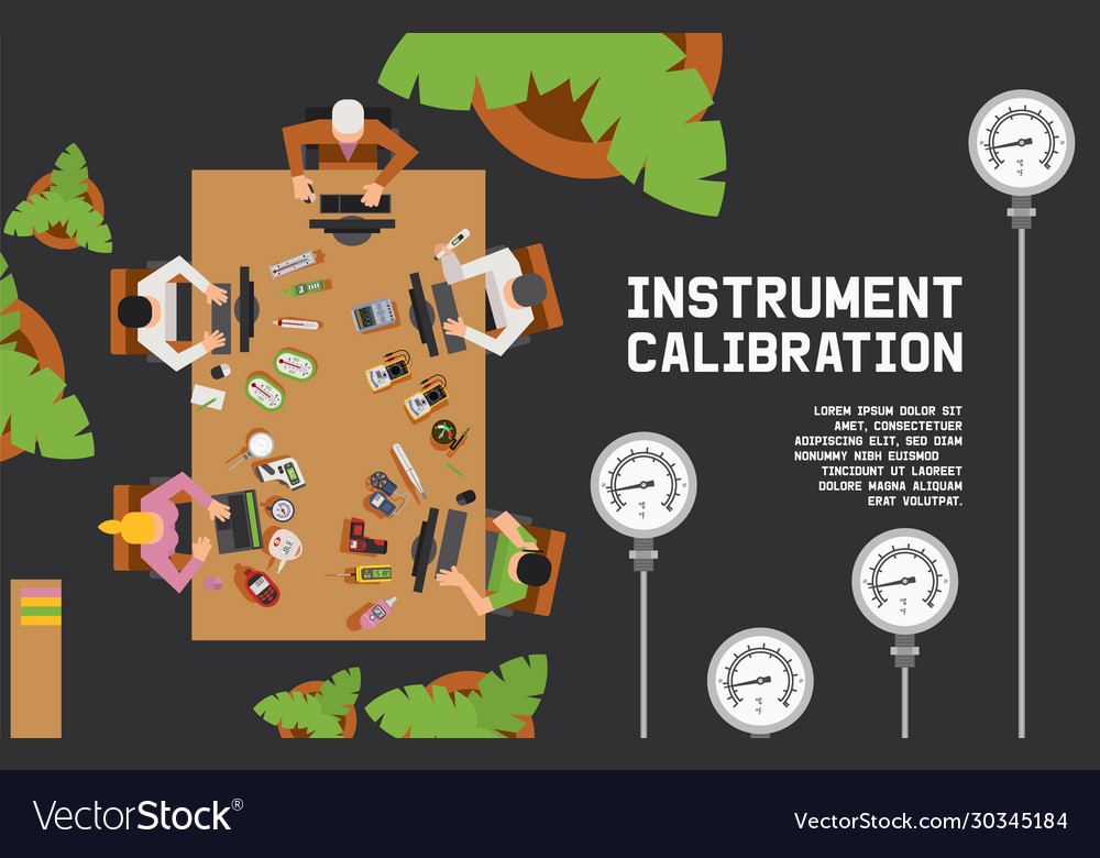 Instrument calibration measuring device Royalty Free Vector