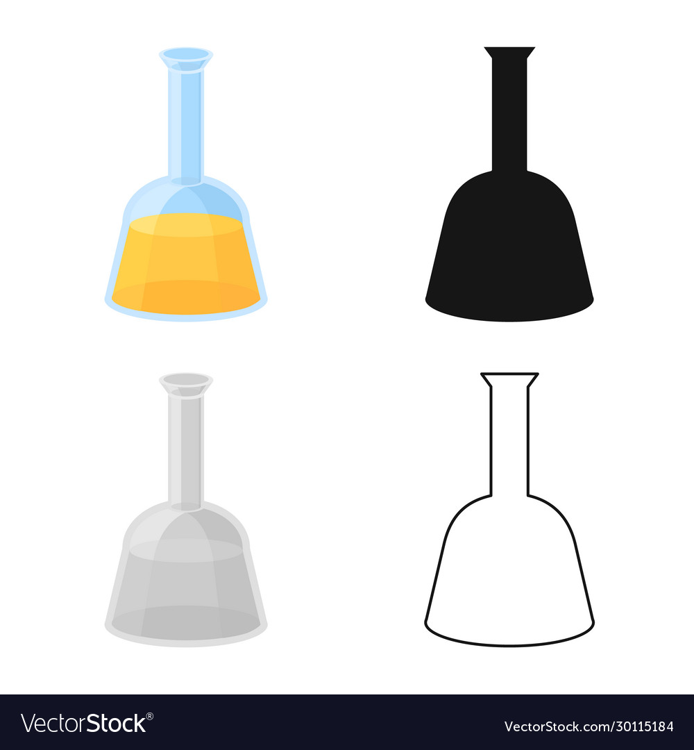 Isolated object flask and lab icon graphic