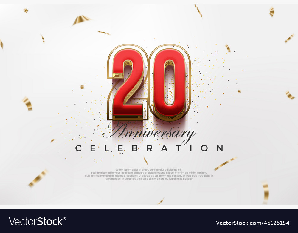 Modern 20th anniversary design with luxury