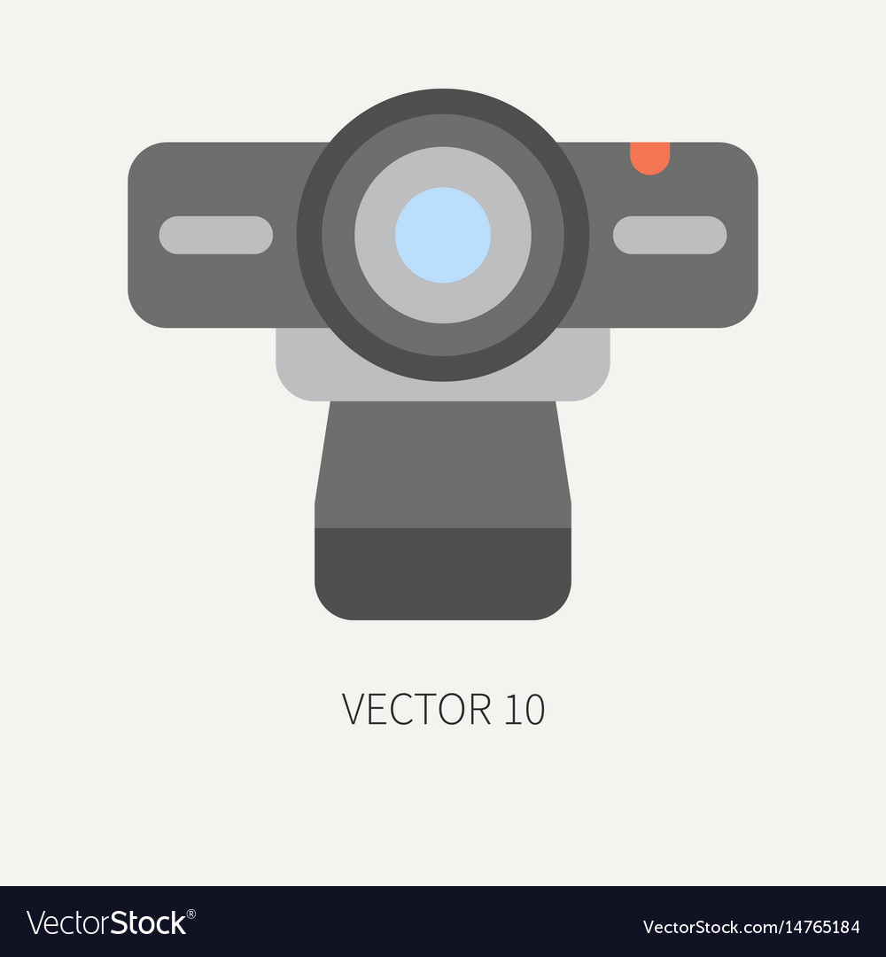 Plain flat color computer part icon web