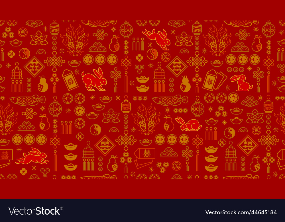 Seamless pattern with outline symbols vector image Seamless pattern with outline symbols