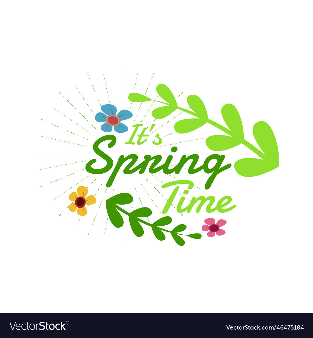 Spring logo design Royalty Free Vector Image - VectorStock