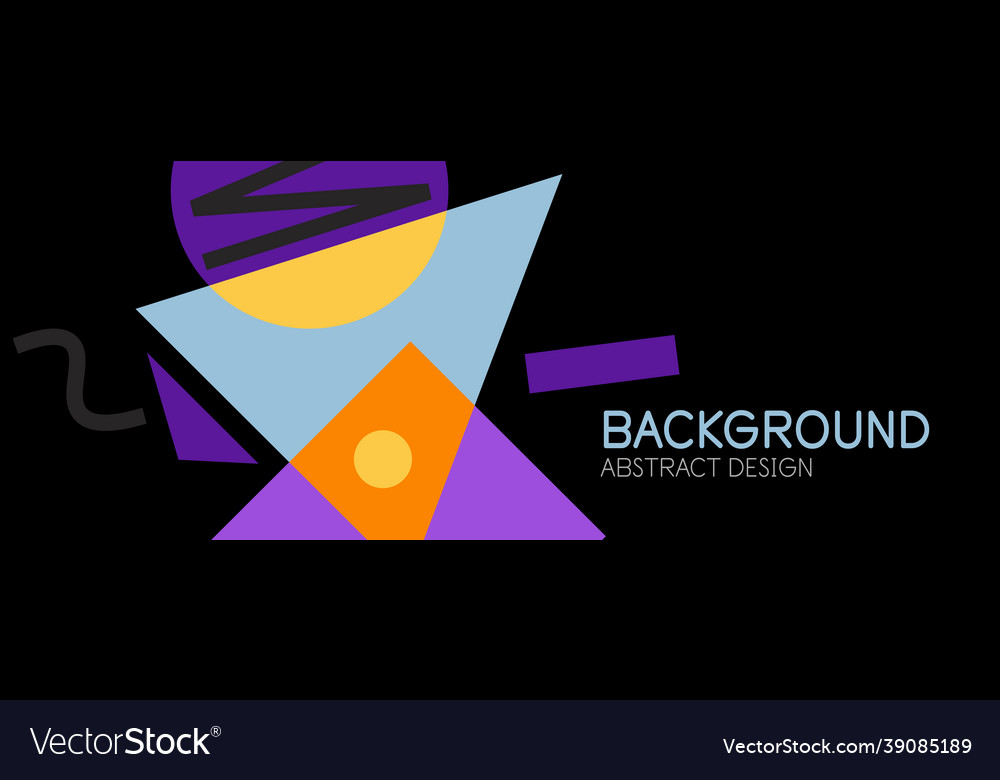 Abstract background blocks lines triangles vector image Abstract background blocks lines triangles