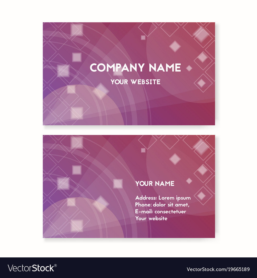 Business card purple