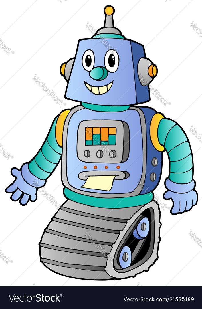 Cartoon retro robot 1 Royalty Free Vector Image