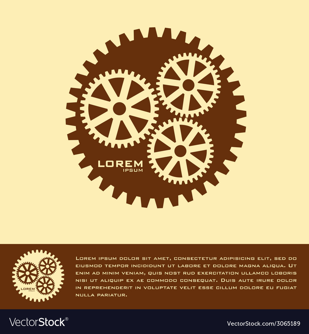 Cogwheel logo design template Royalty Free Vector Image