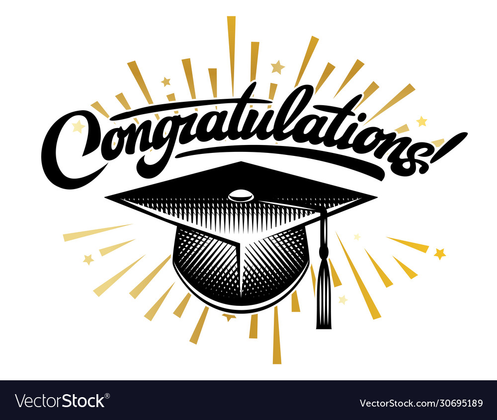 graduation class congrats grad congratulations vector image