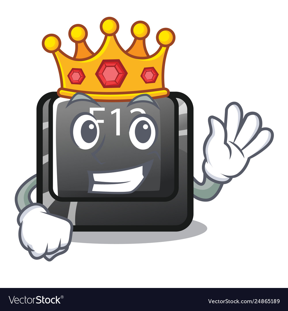 King f12 button installed on cartoon computer