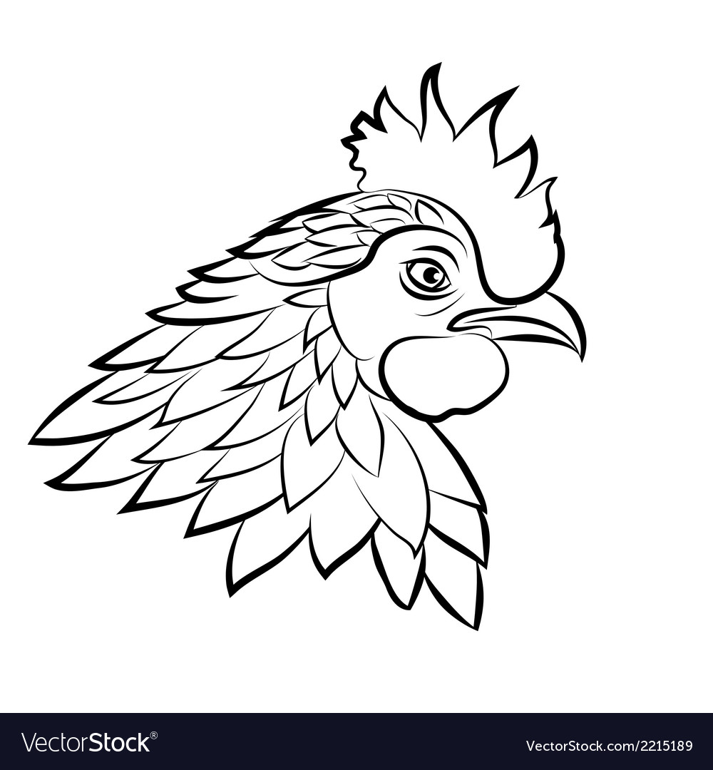 Line art cock