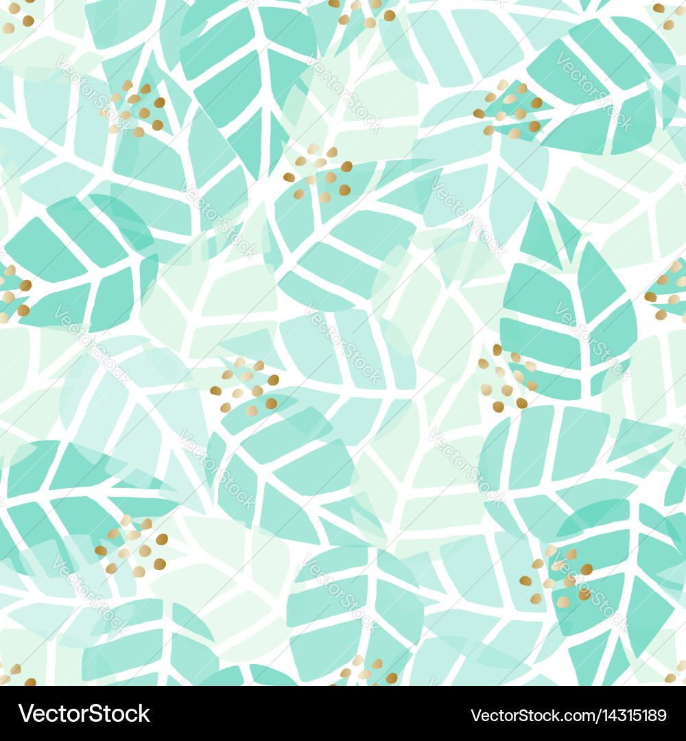 Seamless leaves pattern Royalty Free Vector Image