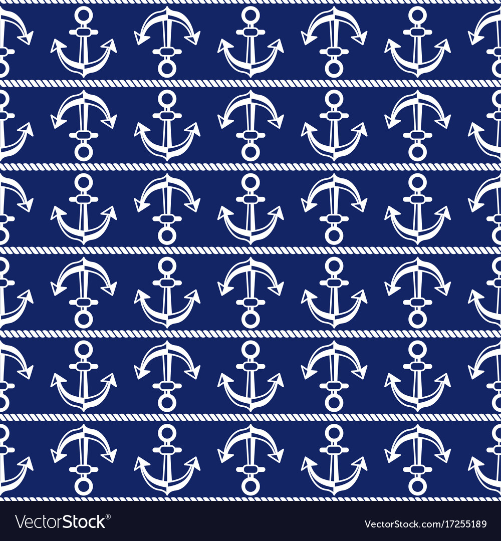 Seamless pattern with anchors ongoing backgrounds