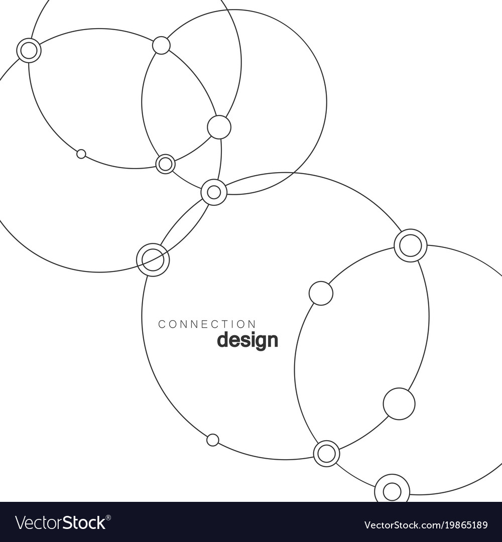 Technology abstract dot and circle connection