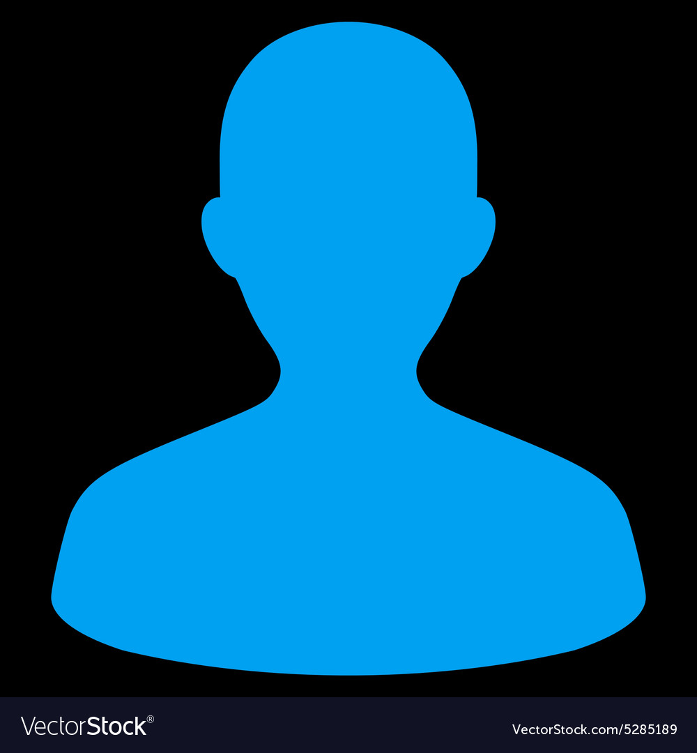 User flat blue color icon Royalty Free Vector Image