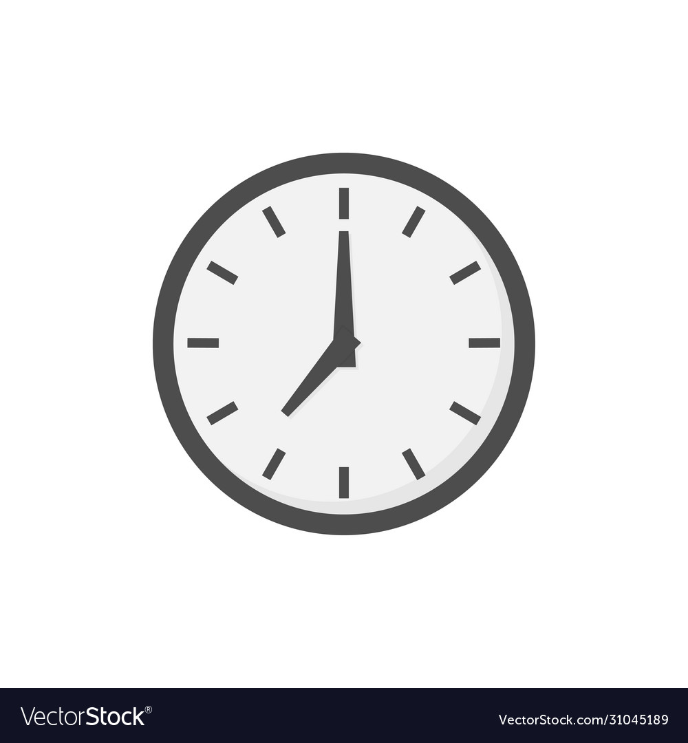 Watch symbol time icon in flat style