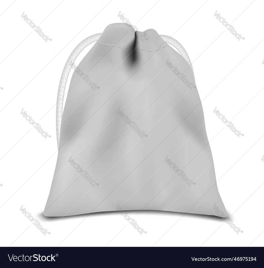 Drawstring bag isolated on white background