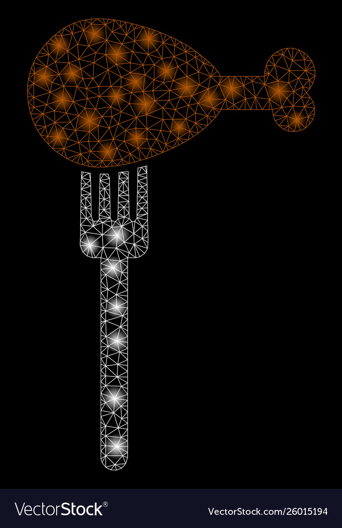Flare mesh 2d fork with spots vector image Flare mesh 2d fork with spots