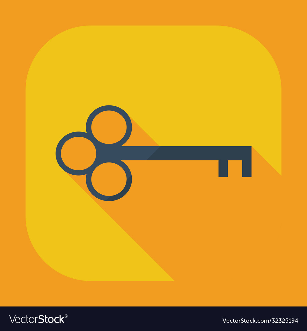 Flat modern design with shadow icons key Vector Image