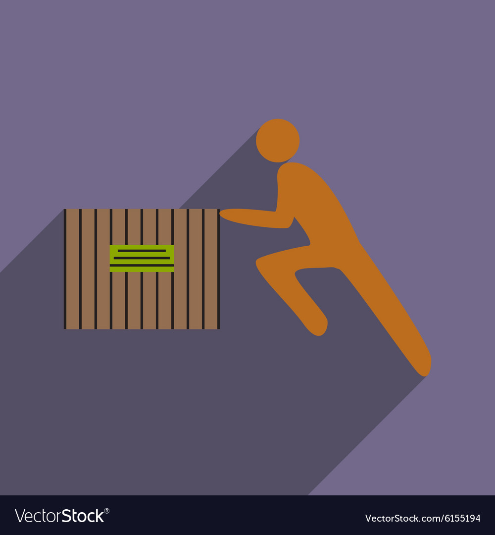Flat with shadow icon and mobile application