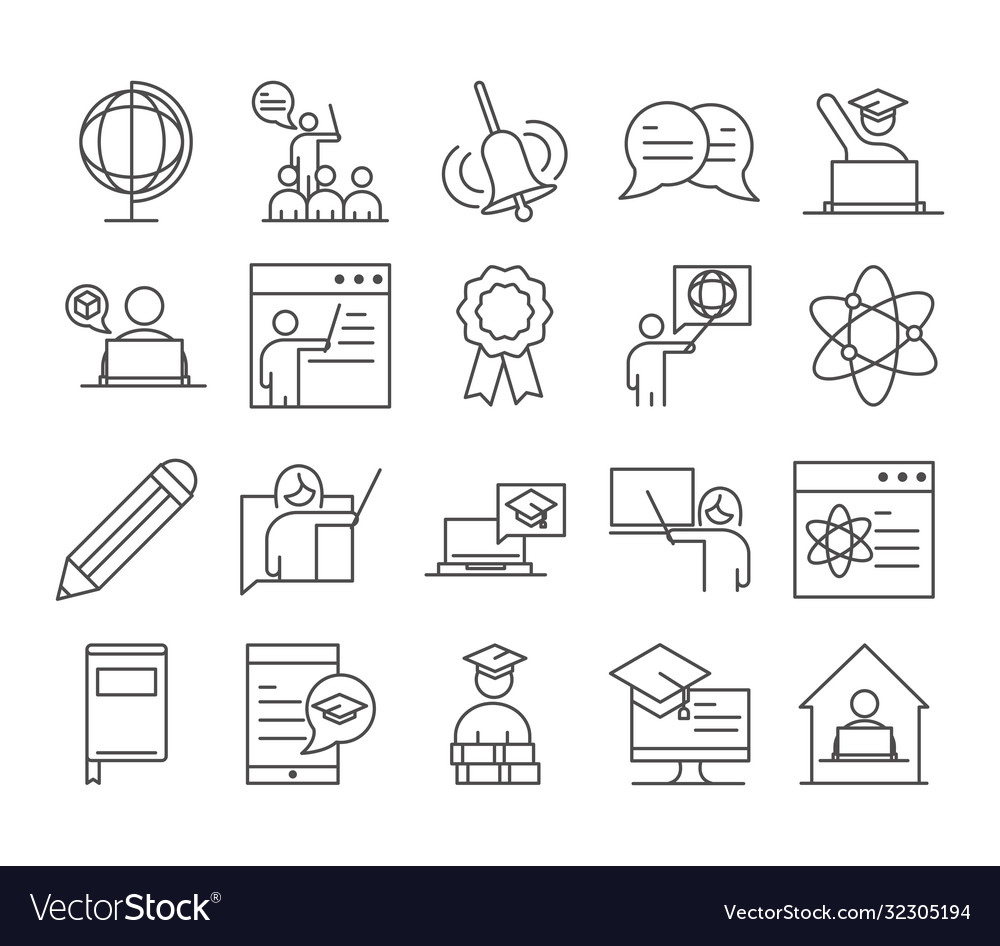 Teach school education learn knowledge and Vector Image