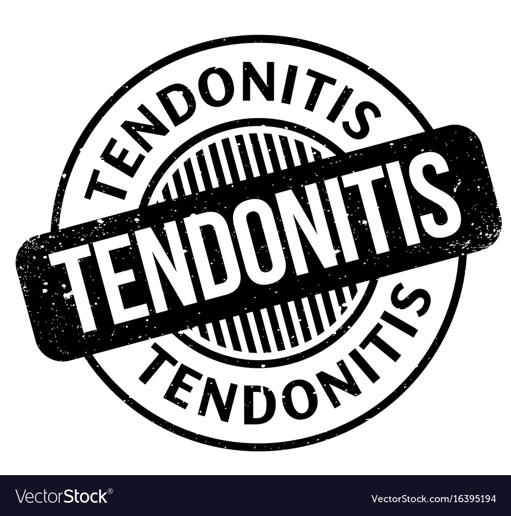 Tendonitis Rubber Stamp Royalty Free Vector Image