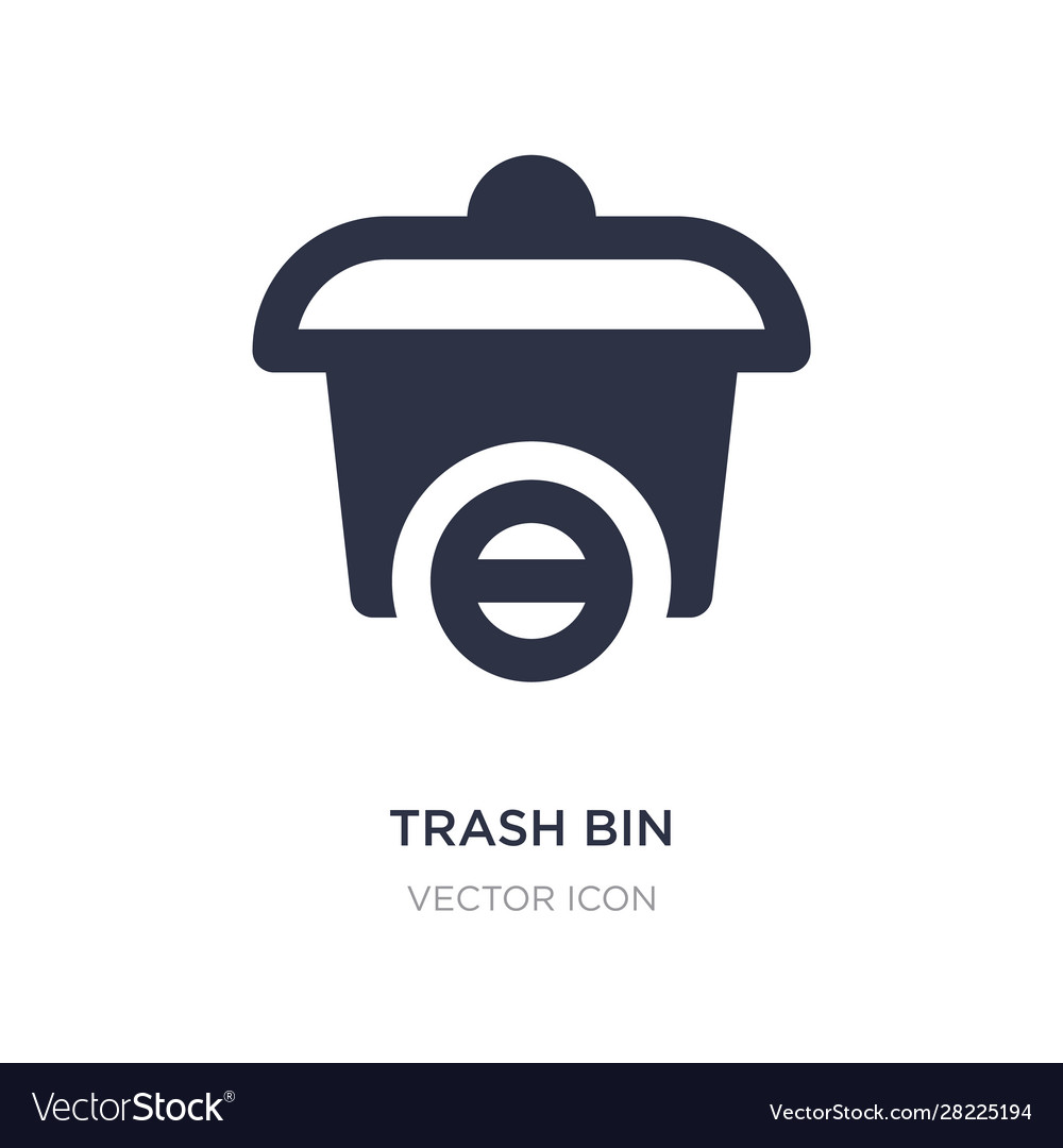 Trash bin icon on white background simple element vector image Trash bin icon on white background simple element