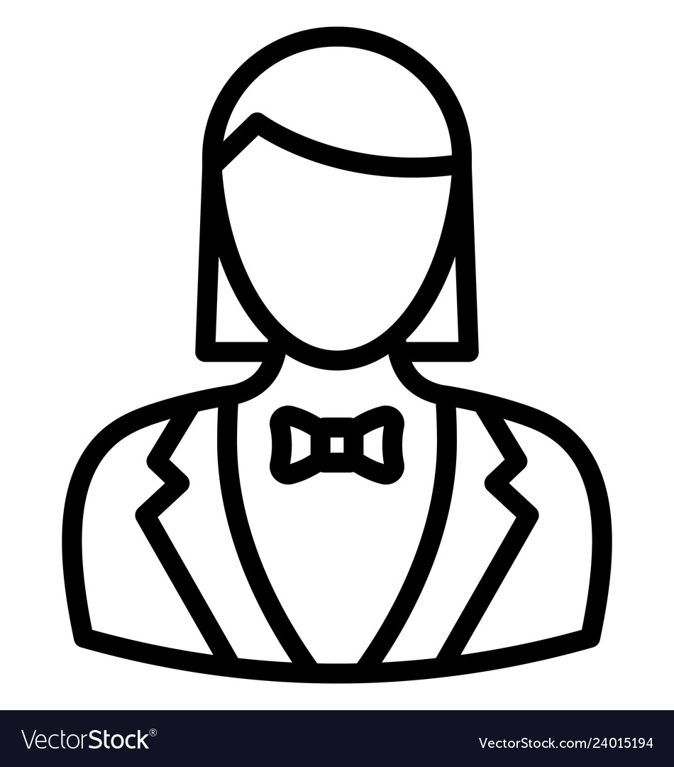 Waitress icon which can easily modify or e