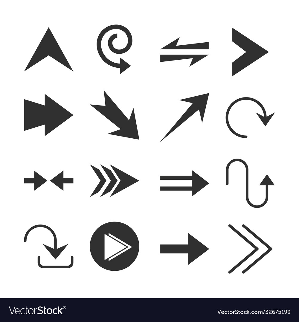 Arrows direction guide cursor web navigation icons