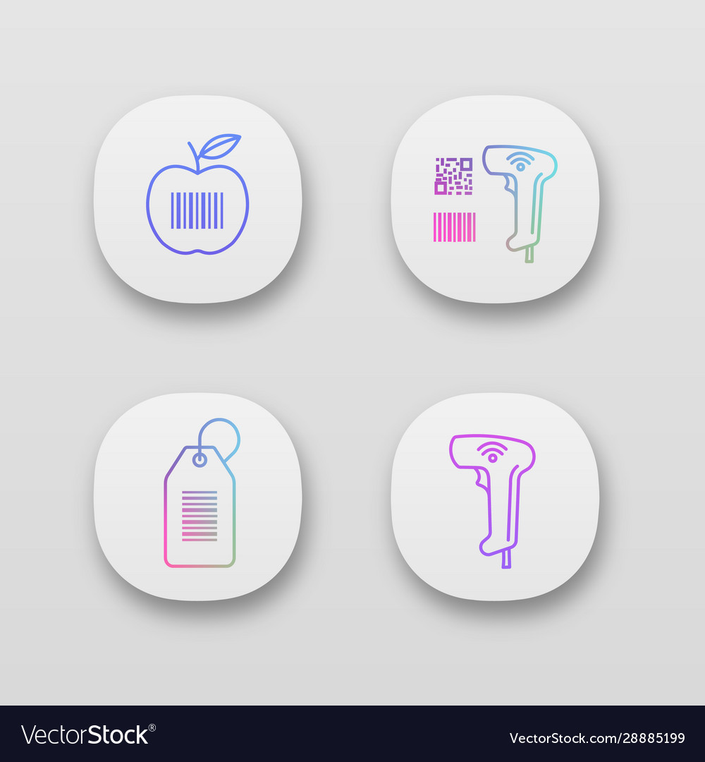 Barcodes app icons set