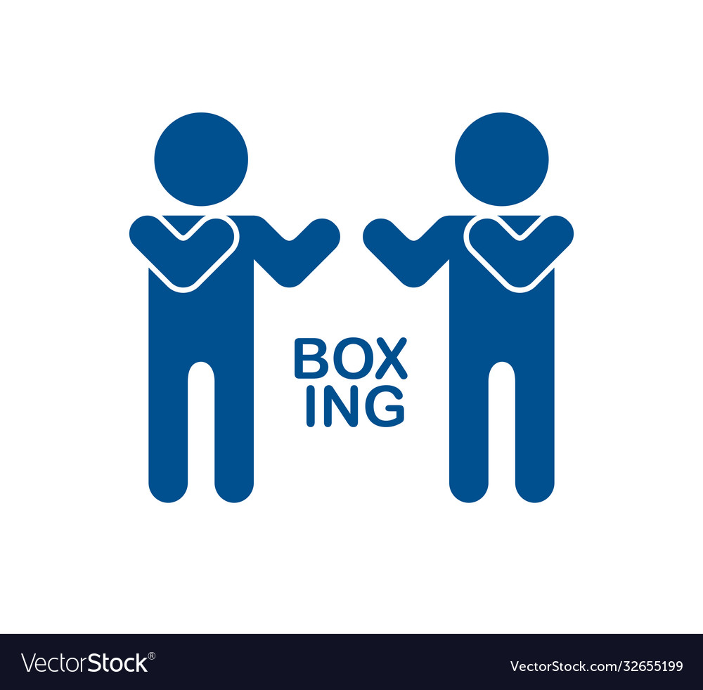 Boxing simple icon isolated on white sport Vector Image