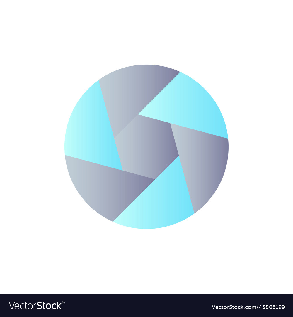 Camera diaphragm flat gradient color ui icon