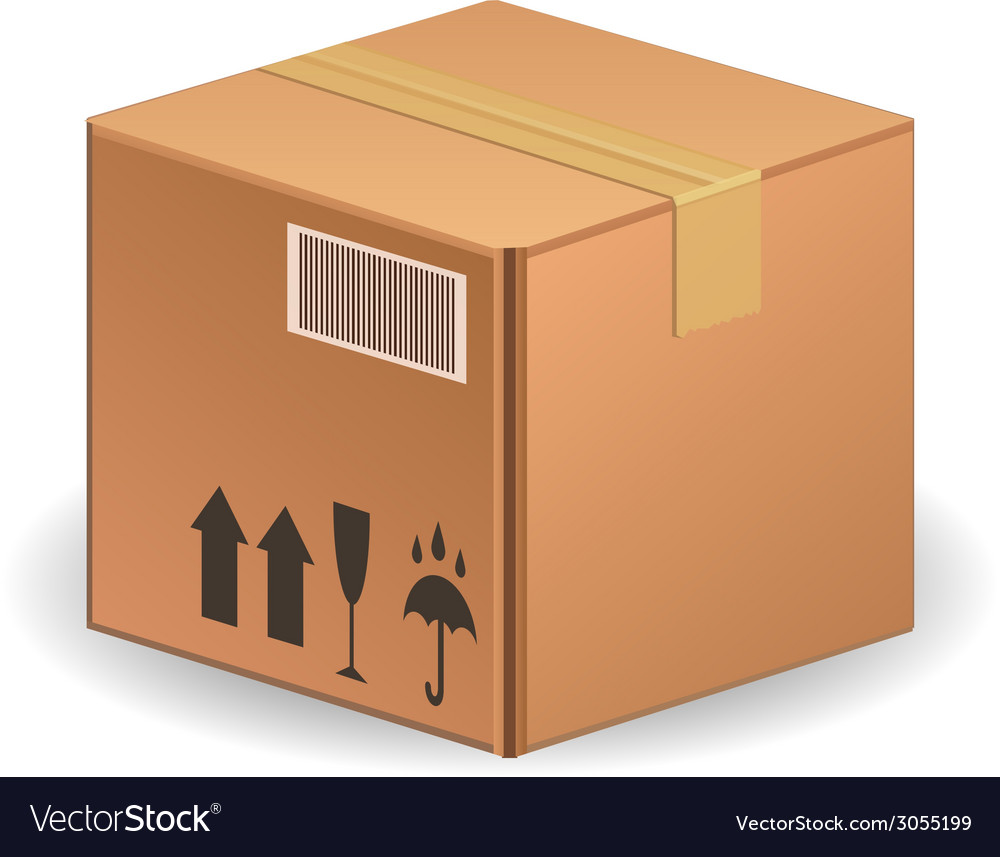 Cardboard Box Royalty Free Vector Image Vectorstock