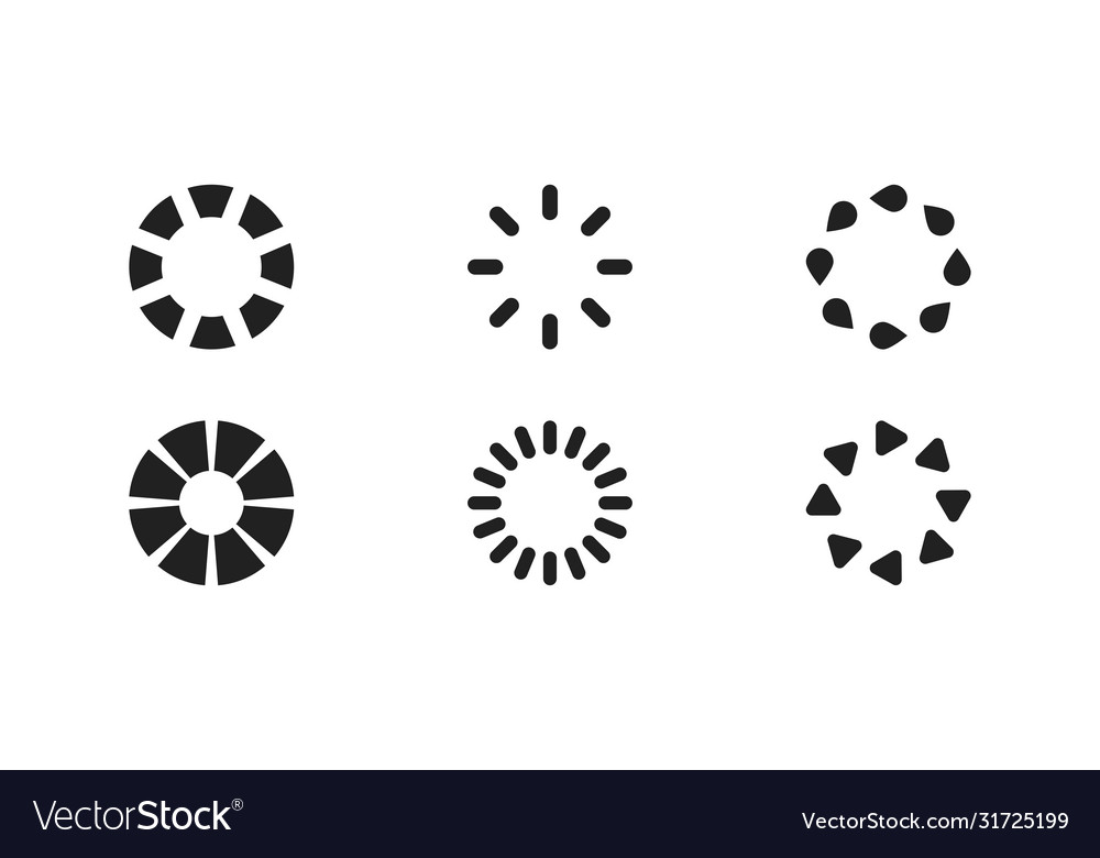 Loading icon isolated web set design vector image Loading icon isolated web set design