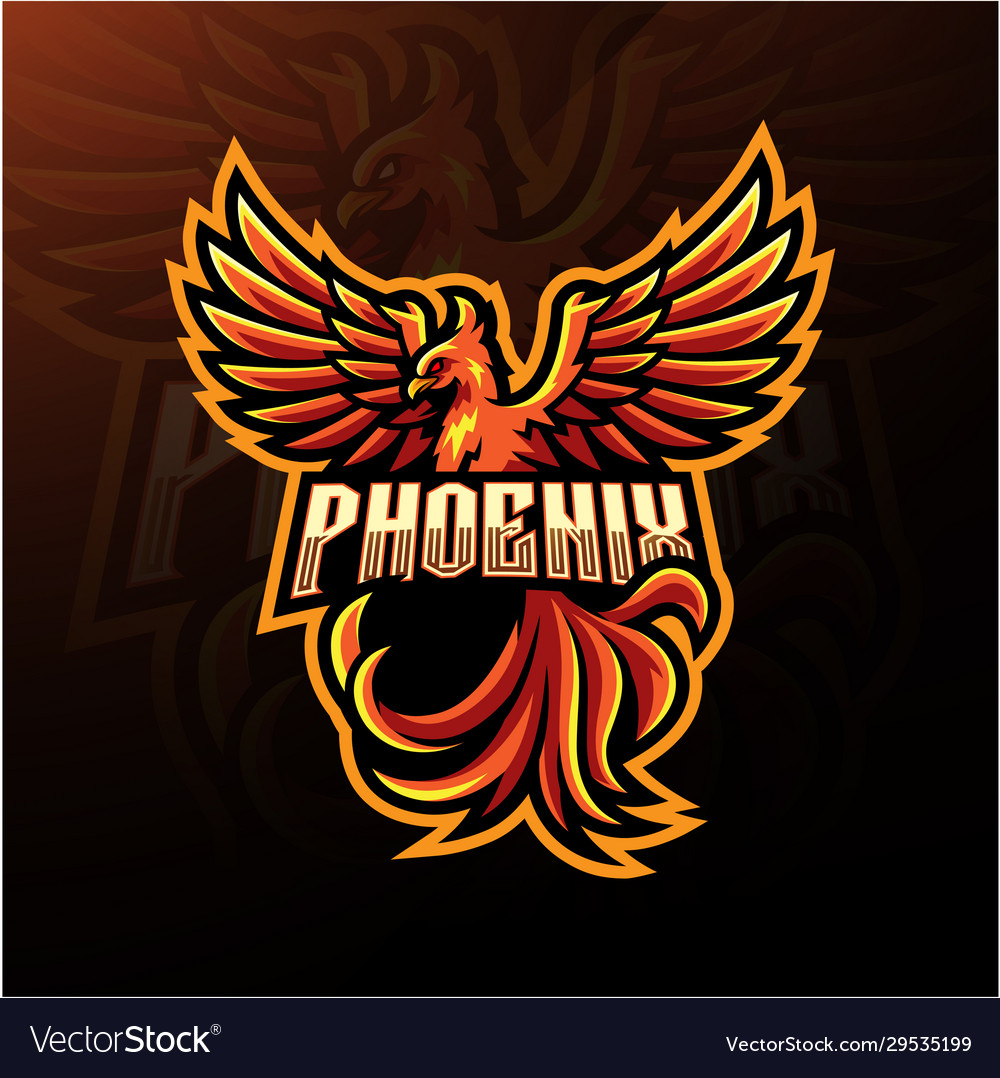 Phoenix esport mascot logo design