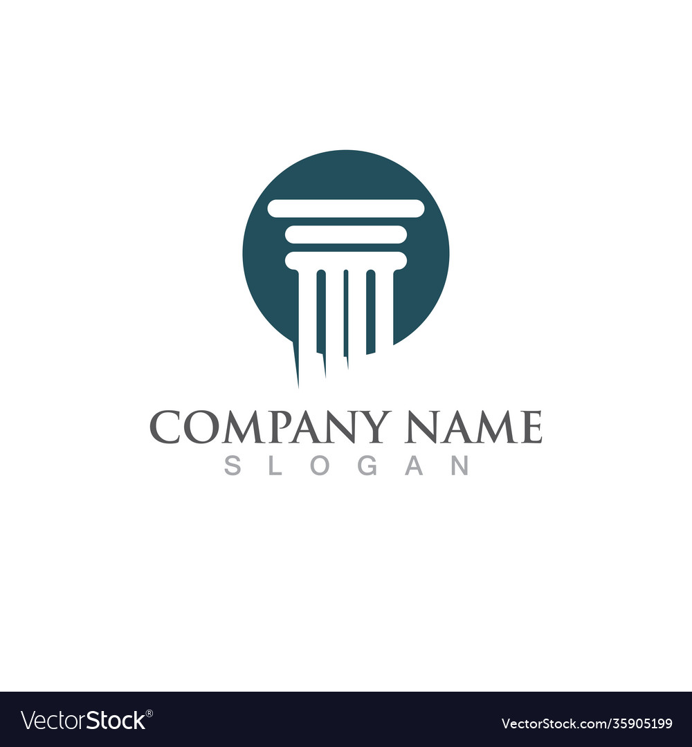 Pillar logo and symbol image Royalty Free Vector Image