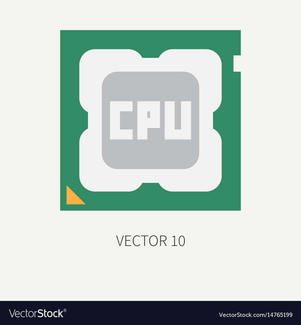 Plain flat color computer part icon