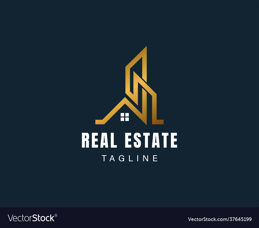 Real estate logo building logo city logo creative Vector Image