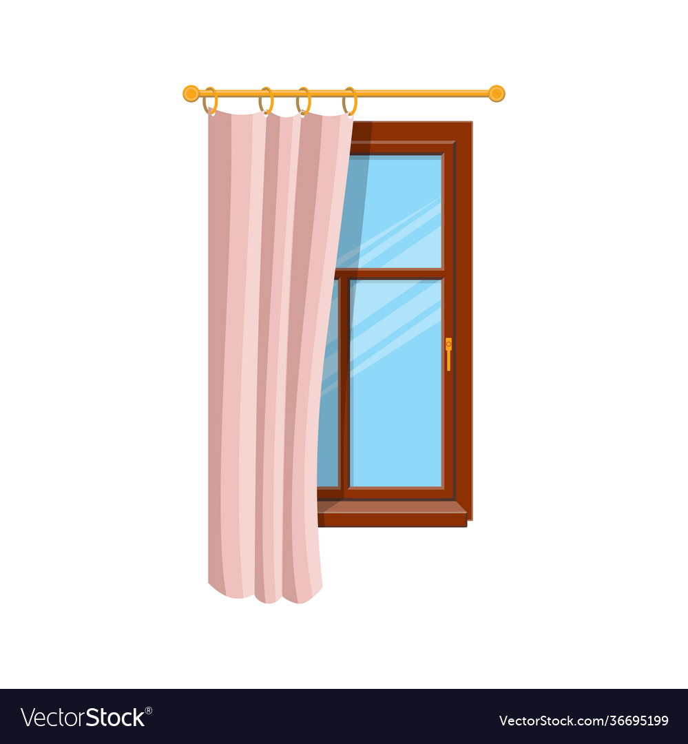 Window draperies and shades curtains icon Vector Image