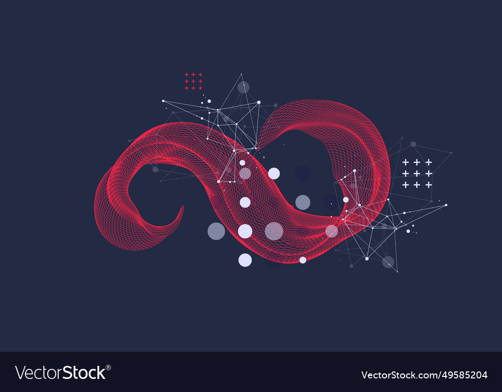 Abstract wave is made in a frame style template Vector Image