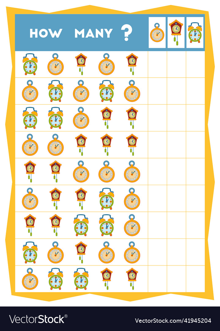 Counting game educational for children count vector image Counting game educational for children count