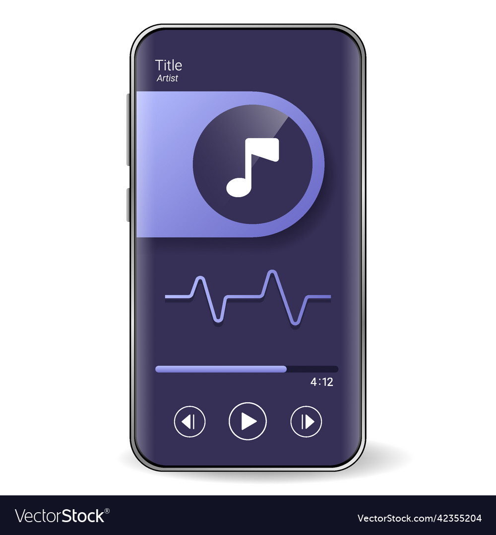 Music player user interface realistic smartphone