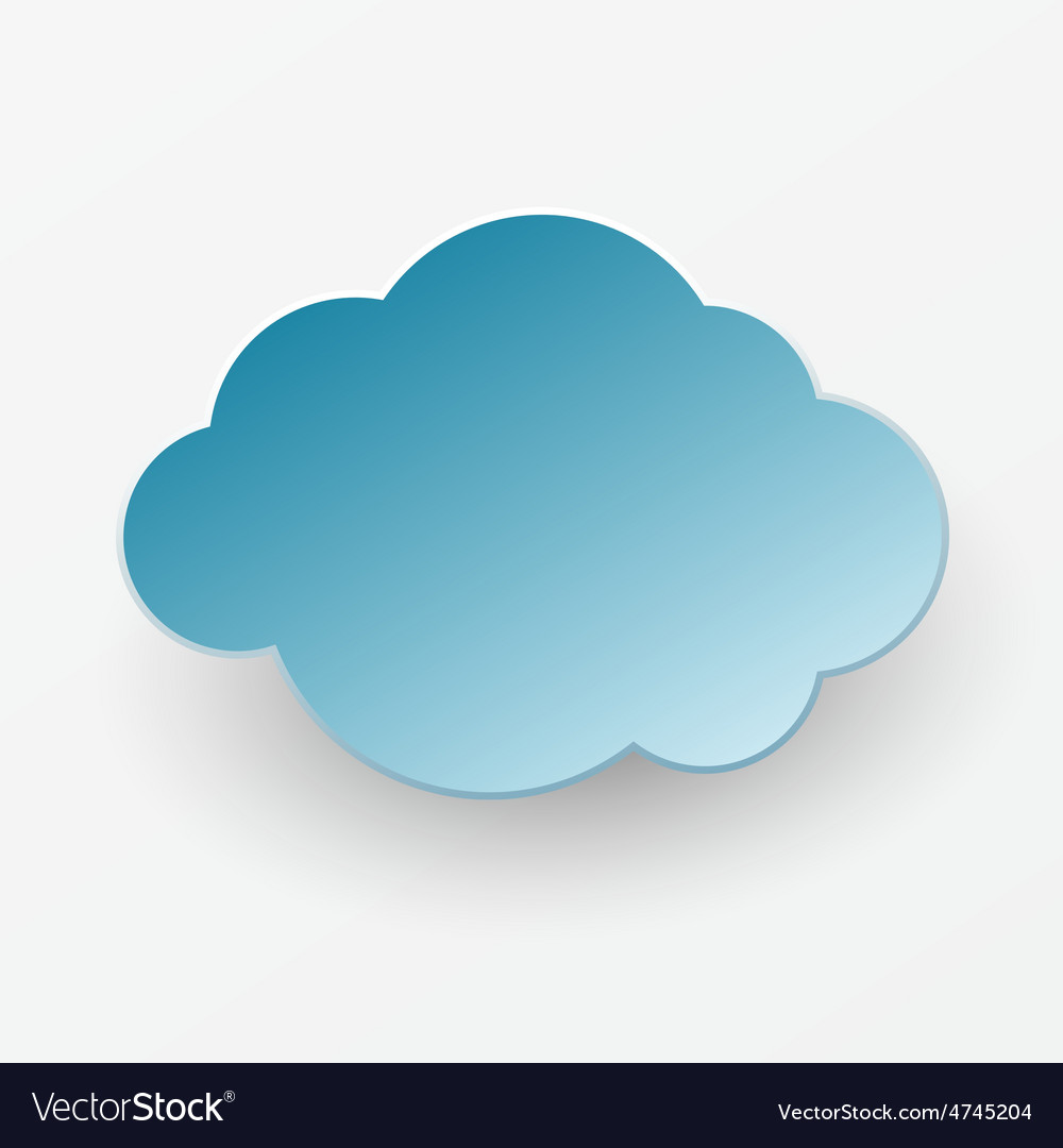 Paper cloud Royalty Free Vector Image - VectorStock