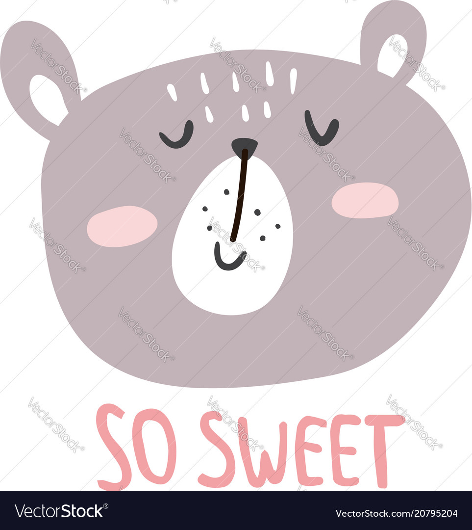 Sweet bear Royalty Free Vector Image - VectorStock