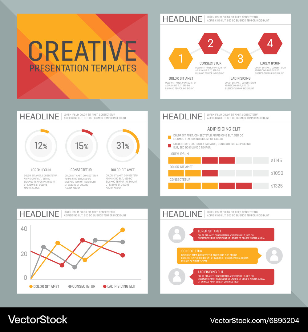 Template for multipurpose presentation Royalty Free Vector