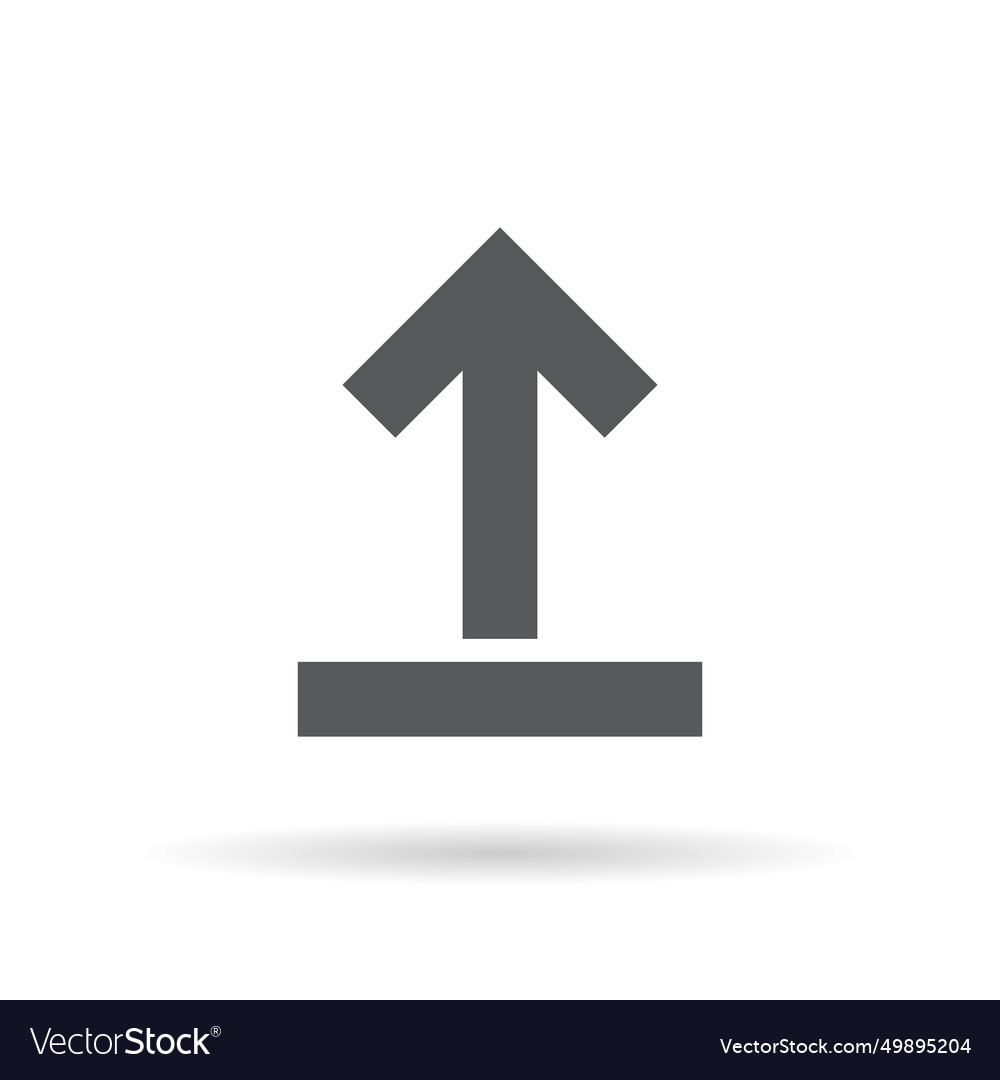 Upload icon isolated on white background