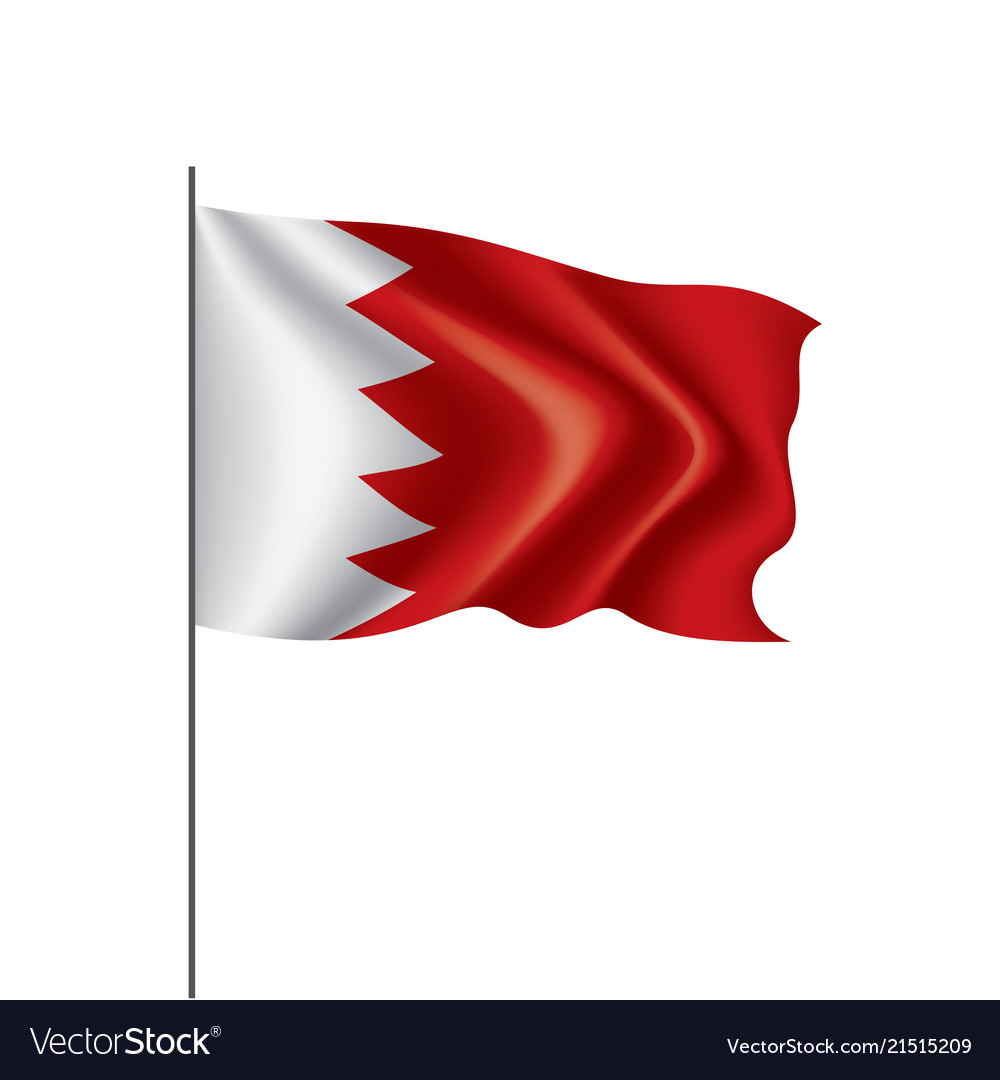 Bahrain flag Royalty Free Vector Image - VectorStock