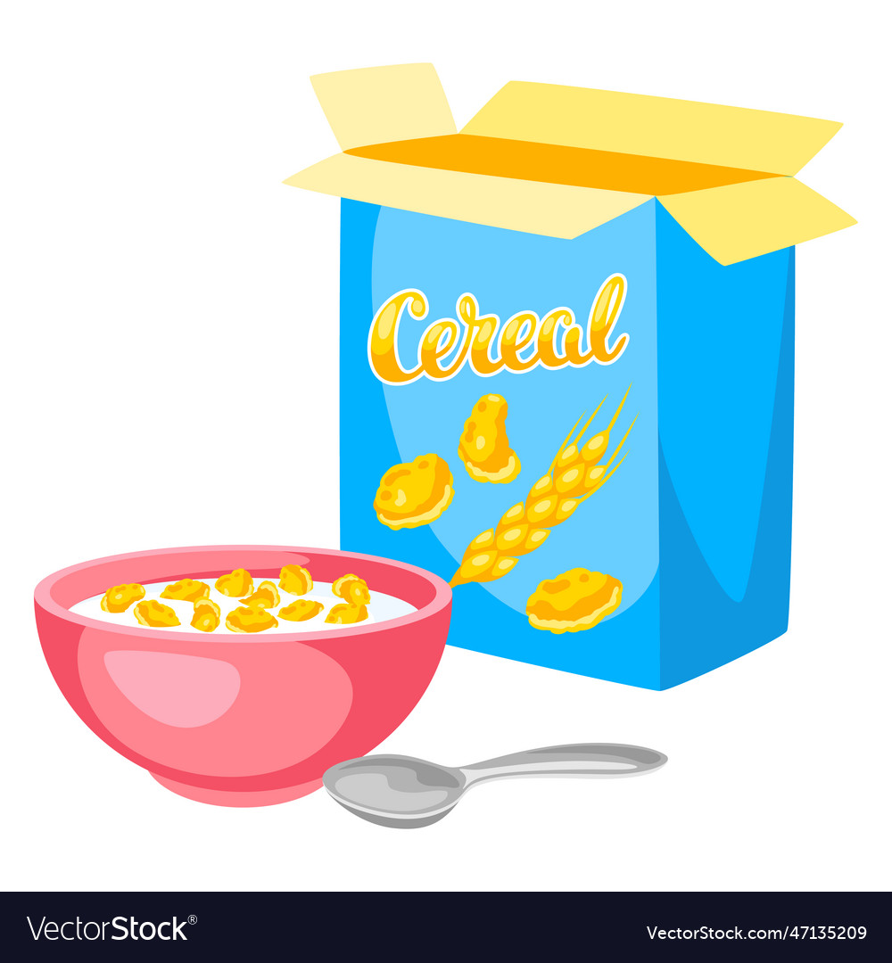 Breakfast cereal image of healthy Royalty Free Vector Image