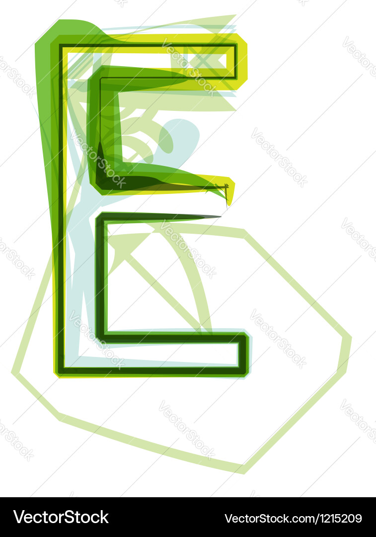 Green letter Royalty Free Vector Image - VectorStock